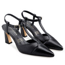Magnolia - Zapatillas de Piel Negro| Davenia