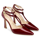Alana - Zapatillas de Piel Vino