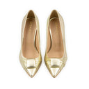 CLARA | ZAPATILLA DORADA DE PIEL