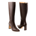 KARLA | BOTA LARGA DE PIEL CAFÉ