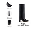 Ada - Botas de Piel Negras, infografía