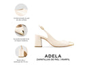 Adela - Zapatillas de Piel Marfil, infografía