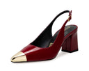 Adela - Zapatillas de Piel Rojo Chili, vista 2