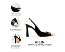 Ailin - Zapatillas de Piel Negras, infografía