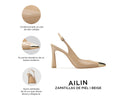Ailin - Zapatillas de Piel Nude, infografía