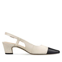 Ainhoa zapatillas de piel marfil-negro - vista 4