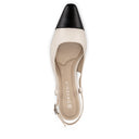 Ainhoa zapatillas de piel marfil-negro - vista 5