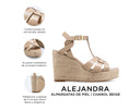 Alejandra - Alpargatas de Piel Beige, infografía