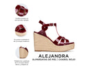 Alejandra - Alpargatas de Piel Rojas, infografía