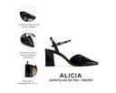 Alicia - Zapatillas de Piel Negras, infografía