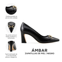 Infografía Ámbar negro - detalles y medidas