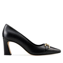 Ámbar zapatillas de piel negras - vista 1