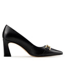 Ámbar zapatillas de piel negras - vista 4