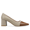 Amira zapatillas de piel taupe - vista 1