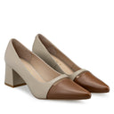 Amira zapatillas de piel taupe - vista 7