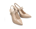 Angela - Zapatillas de Piel Beige, vista 6