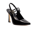 Angela - Zapatillas de Piel Negras, vista 2