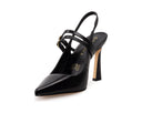 Angela - Zapatillas de Piel Negras, vista 3
