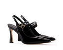 Angela - Zapatillas de Piel Negras, vista 5