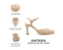 Antara - Zapatillas de Piel Beige, infografía