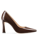 Antonella zapatilla pump de piel charol chocolate - vista 1