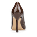 Antonella zapatilla pump de piel charol chocolate - vista 3