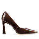 Antonella zapatilla pump de piel charol chocolate - vista 4