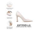 Antonella - Zapatillas de Piel Marfil, infografía