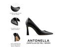 Antonella - Zapatillas de Piel Negras, infografía