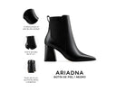Infografía Ariadna negro - detalles y medidas