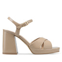 Auria sandalias de piel beige - vista 1