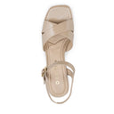 Auria sandalias de piel beige - vista 5