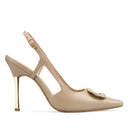 Azalea zapatilla slingback de piel beige - vista 1