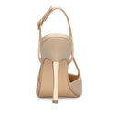 Azalea zapatilla slingback de piel beige - vista 3