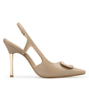 Azalea zapatilla slingback de piel beige - vista 4