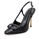 Azalea zapatilla slingback de piel negro - vista 2