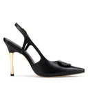 Azalea zapatilla slingback de piel negro - vista 4