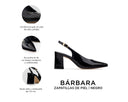 Bárbara - Zapatillas de Piel Negras, infografía