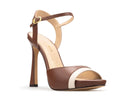 Bela - Tacones de Piel Cafés con Marfil, vista 2