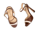 Bela - Tacones de Piel Cafés con Marfil, vista 7