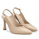 Bianca zapatillas de piel beige - vista 7
