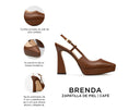 Brenda - Zapatillas de Piel Cafés, infografía