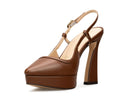 Brenda - Zapatillas de Piel Cafés, vista 3