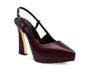 Brenda - Zapatillas de Piel Vino, vista 2