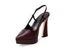 Brenda - Zapatillas de Piel Vino, vista 3