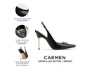 Carmen - Zapatillas de Piel Negras, infografía