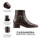 Infografía Cassandra chocolate - detalles y medidas