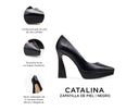 Catalina - Zapatillas de Piel Negras, infografía