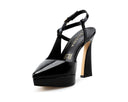 Celeste - Zapatillas de Piel Charol Negras, vista 3