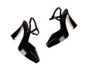Celeste - Zapatillas de Piel Charol Negras, vista 7